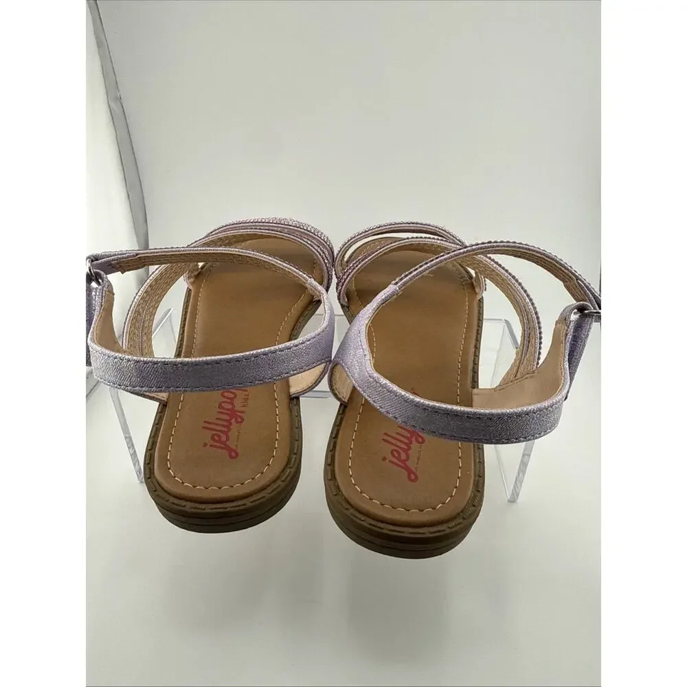 Jellypop Girls Size 4 Penny‎ style - Light Purple Crystal Strappy Sandals NWOT - Picture 6 of 7